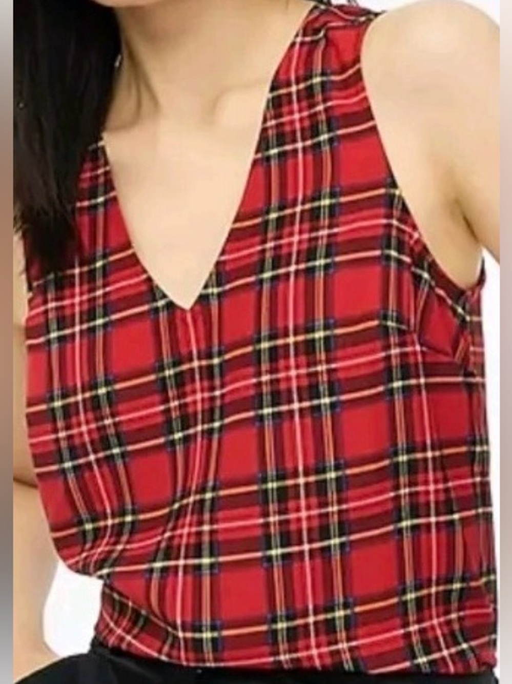 J. Crew Womens Red Plaid Top tartar tank NWT!#career#holidays size Small